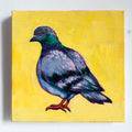 NYC Pigeon Original Painting | 8x8 Acrylic on Canvas