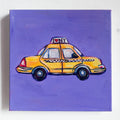 NYC Taxi Original Painting | 8x8 Acrylic on Canvas
